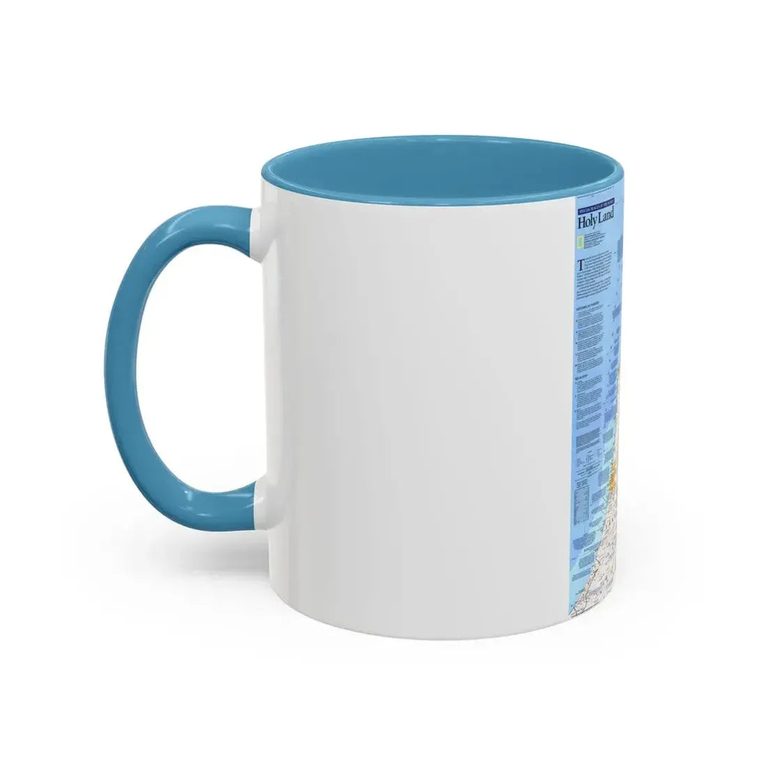 Middle East - Holy Land 1 (1989) (Map) Accent Coffee Mug - Go Mug Yourself