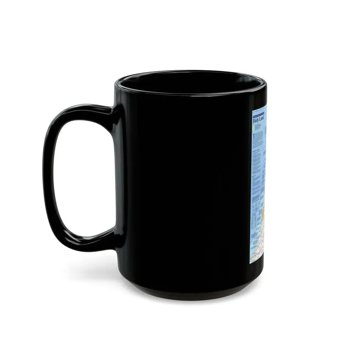 Middle East - Holy Land 1 (1989) (Map) Black Coffee Mug - Go Mug Yourself