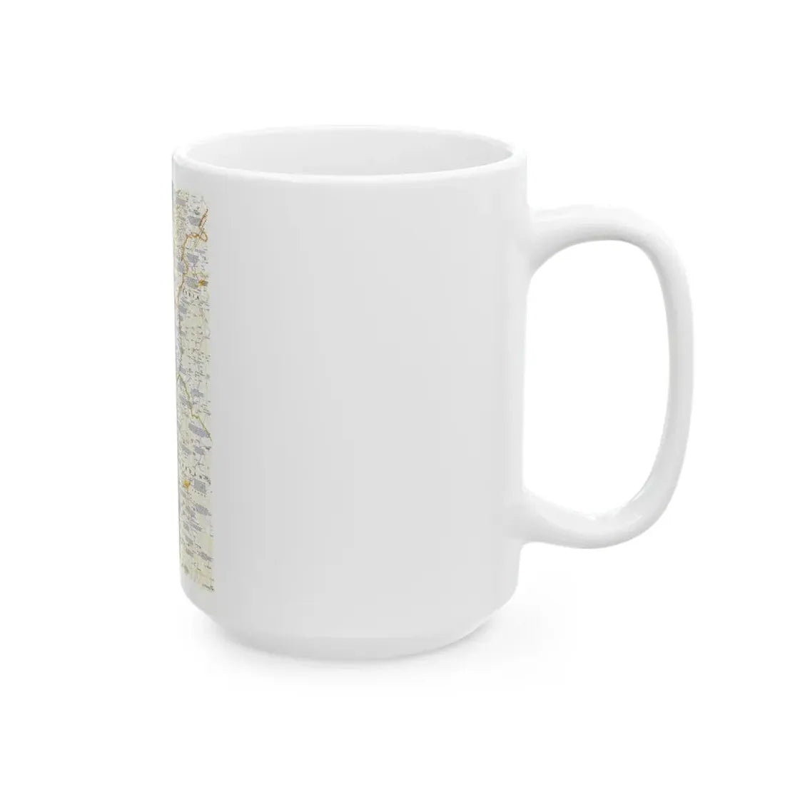 Middle East - Holy Land 1 (1989) (Map) White Coffee Mug - Go Mug Yourself