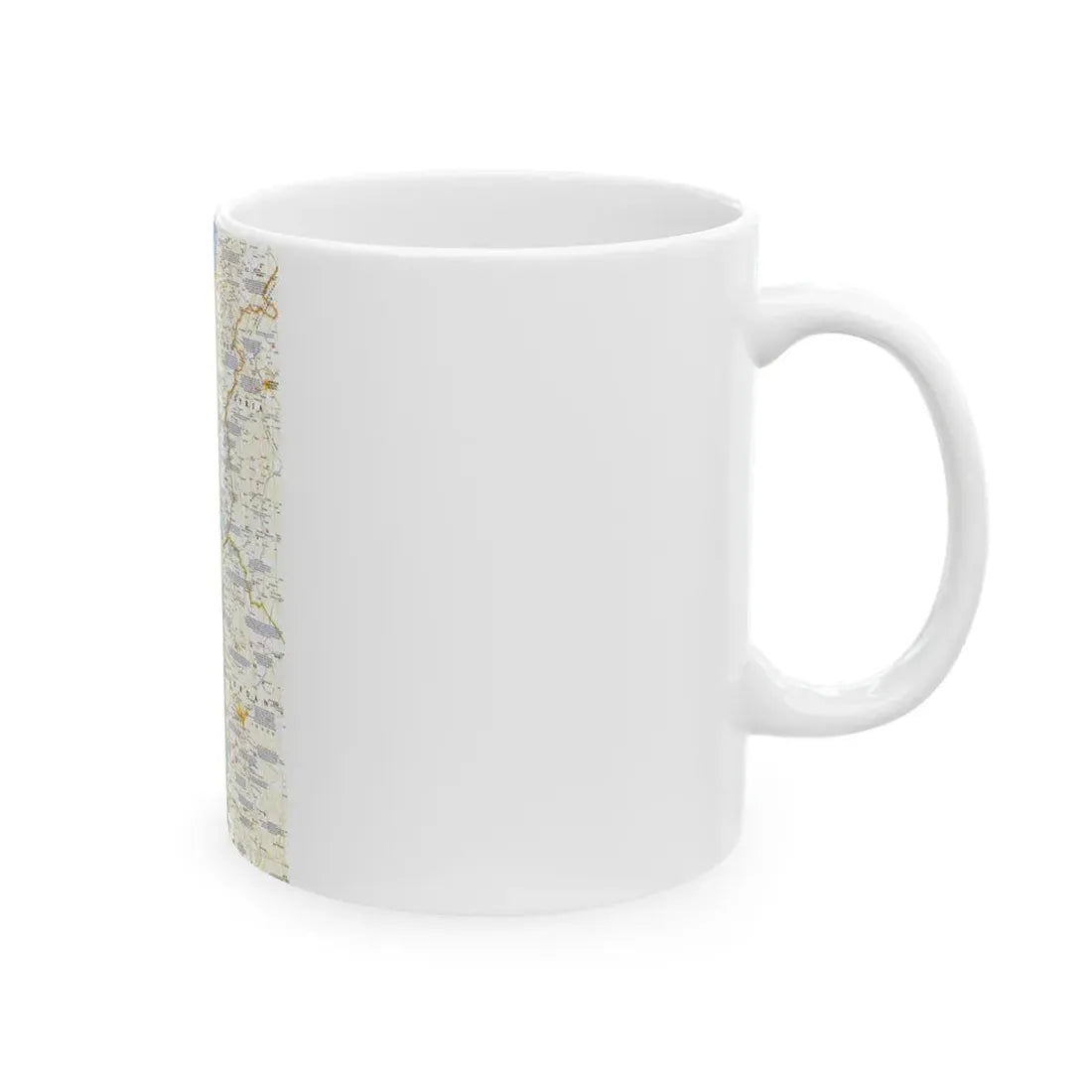 Middle East - Holy Land 1 (1989) (Map) White Coffee Mug - Go Mug Yourself