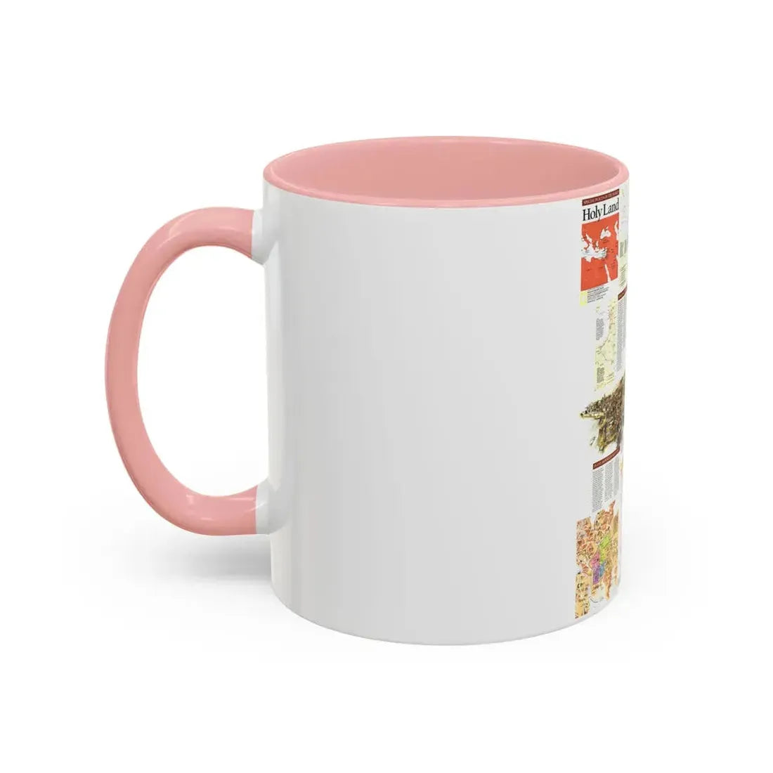 Middle East - Holy Land 2 (1989) (Map) Accent Coffee Mug - Go Mug Yourself