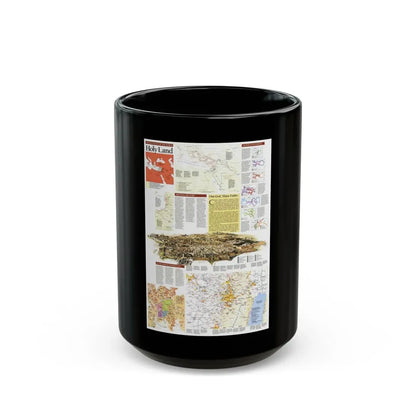 Middle East - Holy Land 2 (1989) (Map) Black Coffee Mug 15oz - Go Mug Yourself