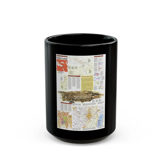 Middle East - Holy Land 2 (1989) (Map) Black Coffee Mug 15oz - Go Mug Yourself