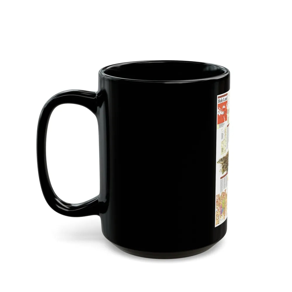 Middle East - Holy Land 2 (1989) (Map) Black Coffee Mug-Go Mug Yourself