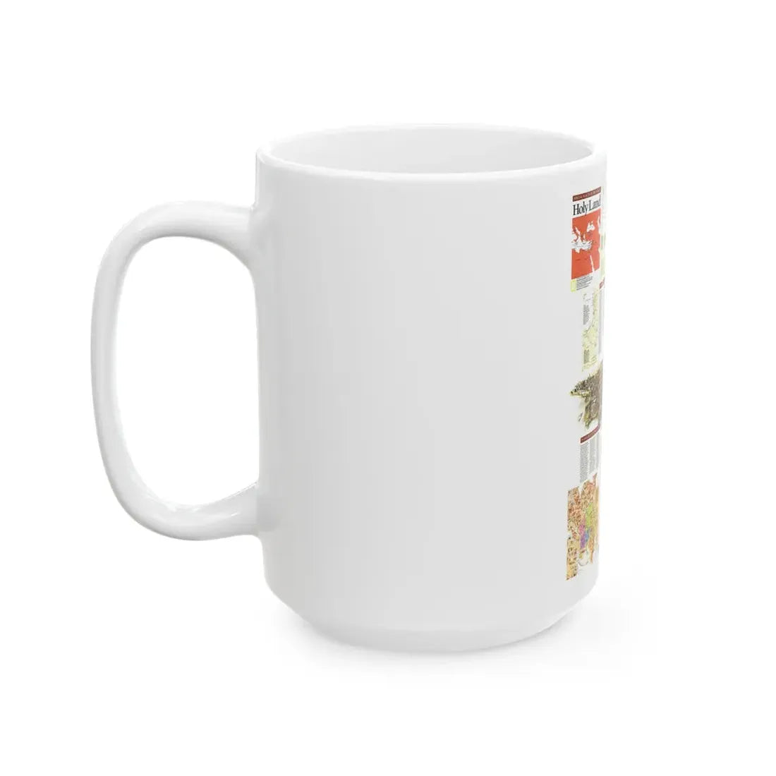 Middle East - Holy Land 2 (1989) (Map) White Coffee Mug - Go Mug Yourself