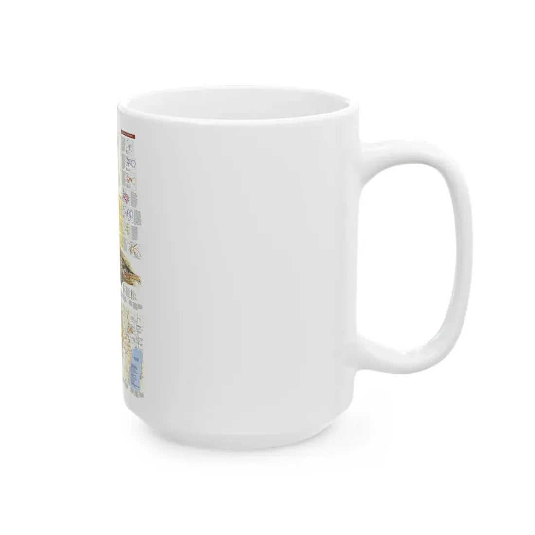 Middle East - Holy Land 2 (1989) (Map) White Coffee Mug - Go Mug Yourself