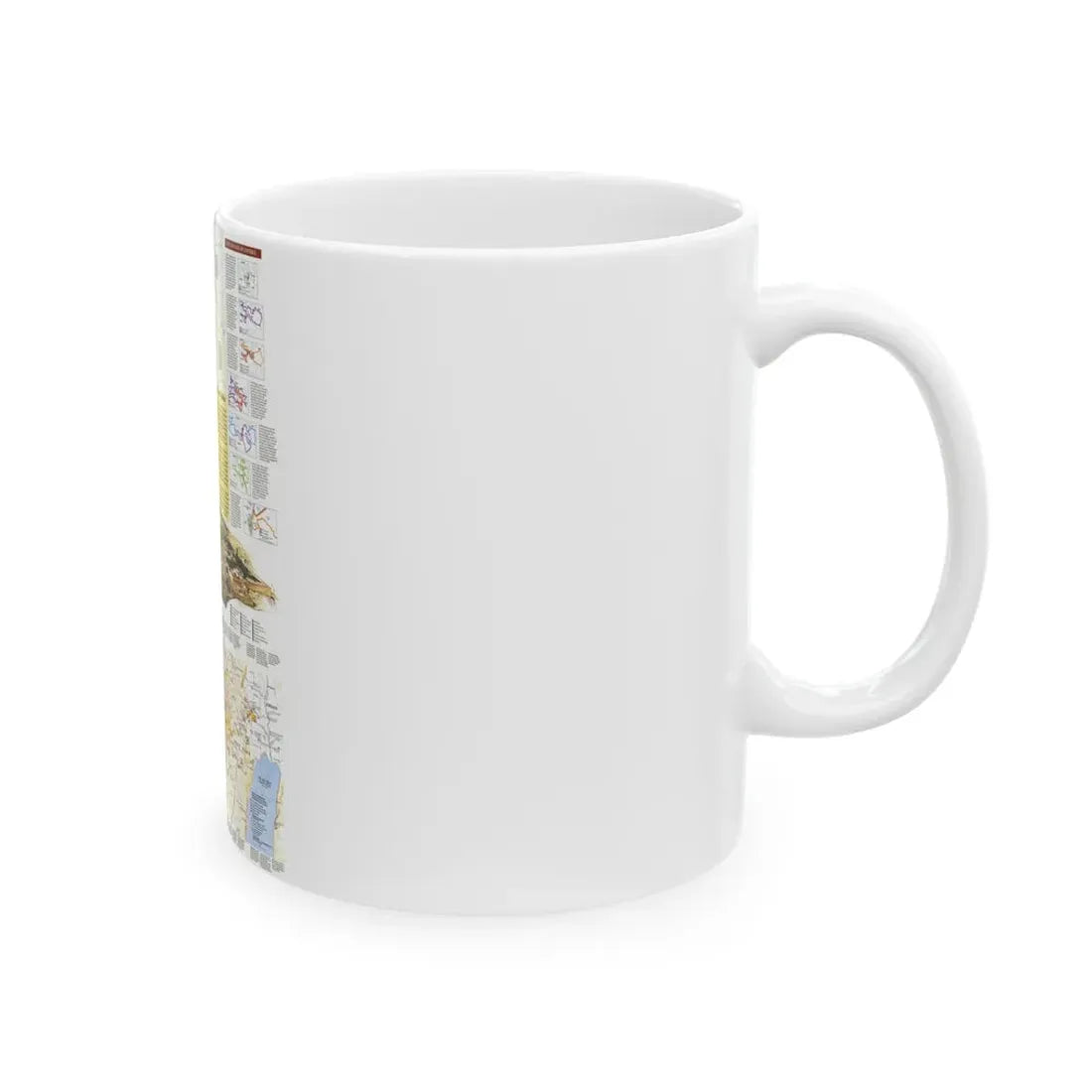 Middle East - Holy Land 2 (1989) (Map) White Coffee Mug - Go Mug Yourself