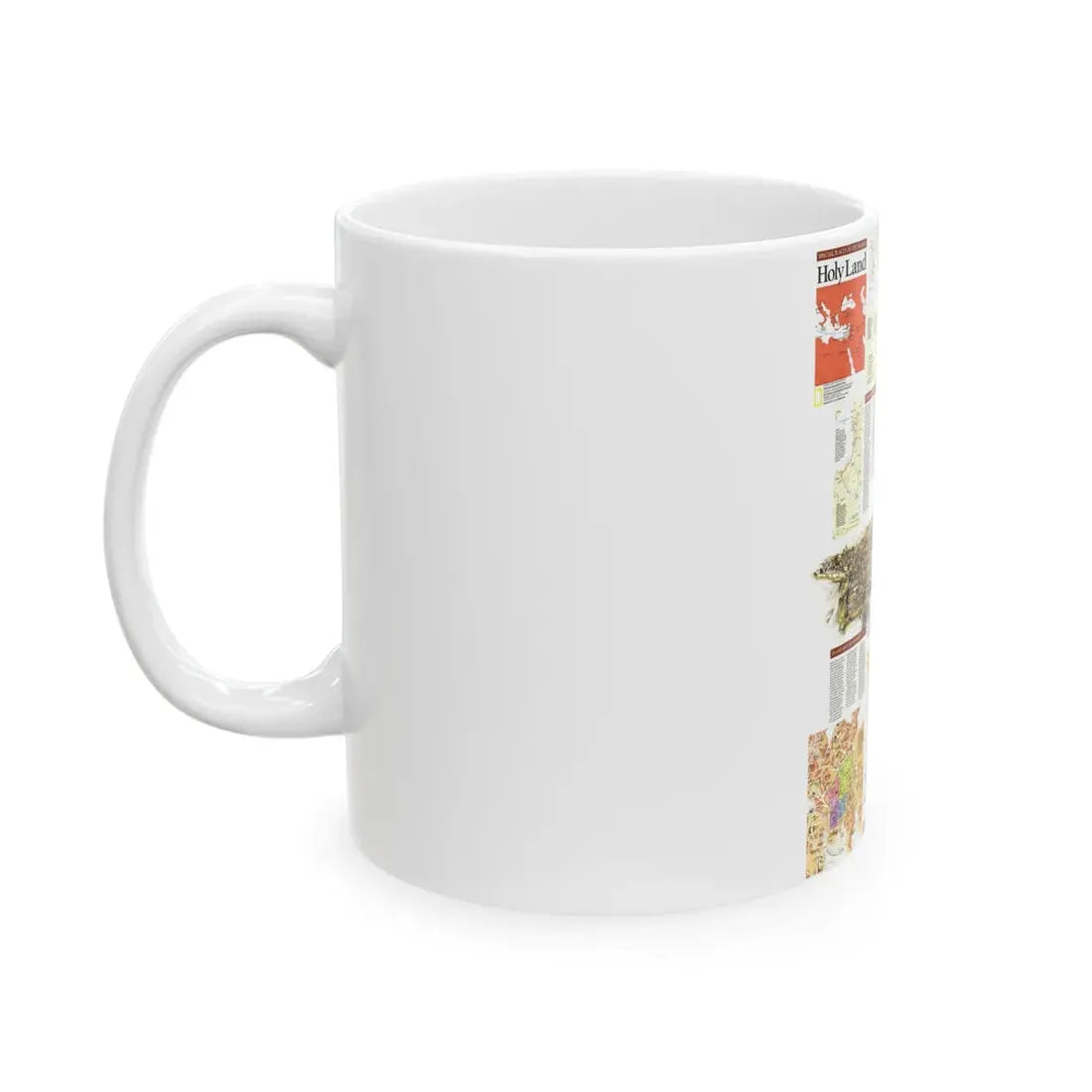 Middle East - Holy Land 2 (1989) (Map) White Coffee Mug - Go Mug Yourself