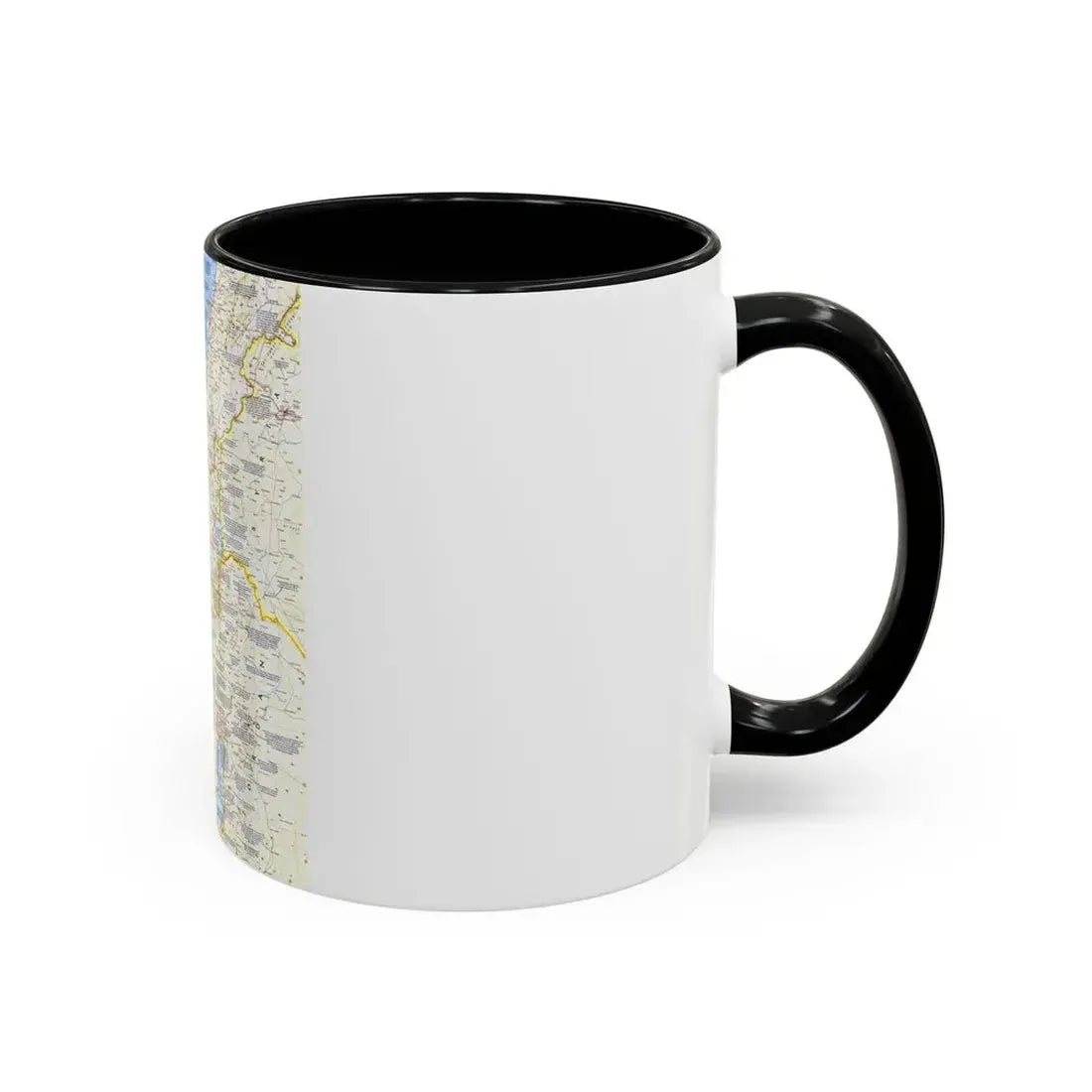 Middle East - Holy Land Today (1963) (Map) Accent Coffee Mug - Go Mug Yourself