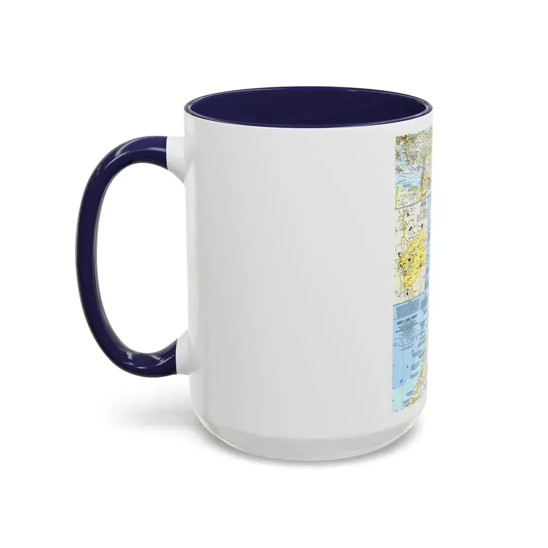 Middle East - Holy Land Today (1963) (Map) Accent Coffee Mug - Go Mug Yourself