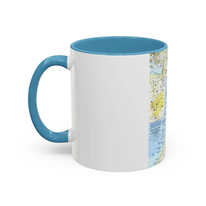 Middle East - Holy Land Today (1963) (Map) Accent Coffee Mug - Go Mug Yourself