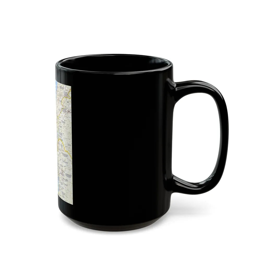 Middle East - Holy Land Today (1963) (Map) Black Coffee Mug-Go Mug Yourself