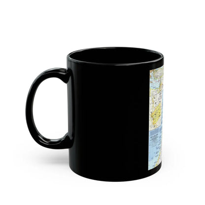 Middle East - Holy Land Today (1963) (Map) Black Coffee Mug-Go Mug Yourself