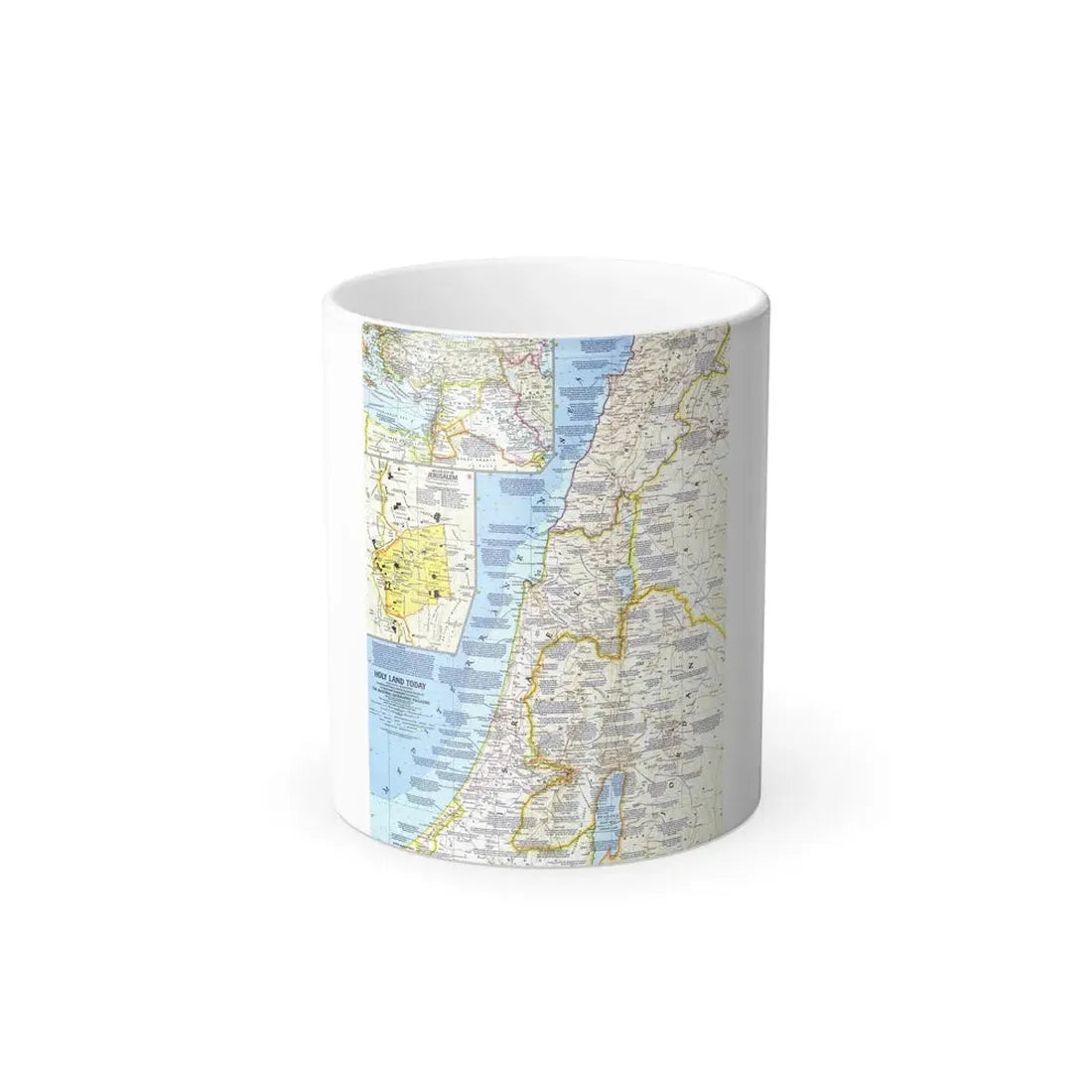 Middle East - Holy Land Today (1963) (Map) Color Changing Mug 11oz Default Title - Go Mug Yourself