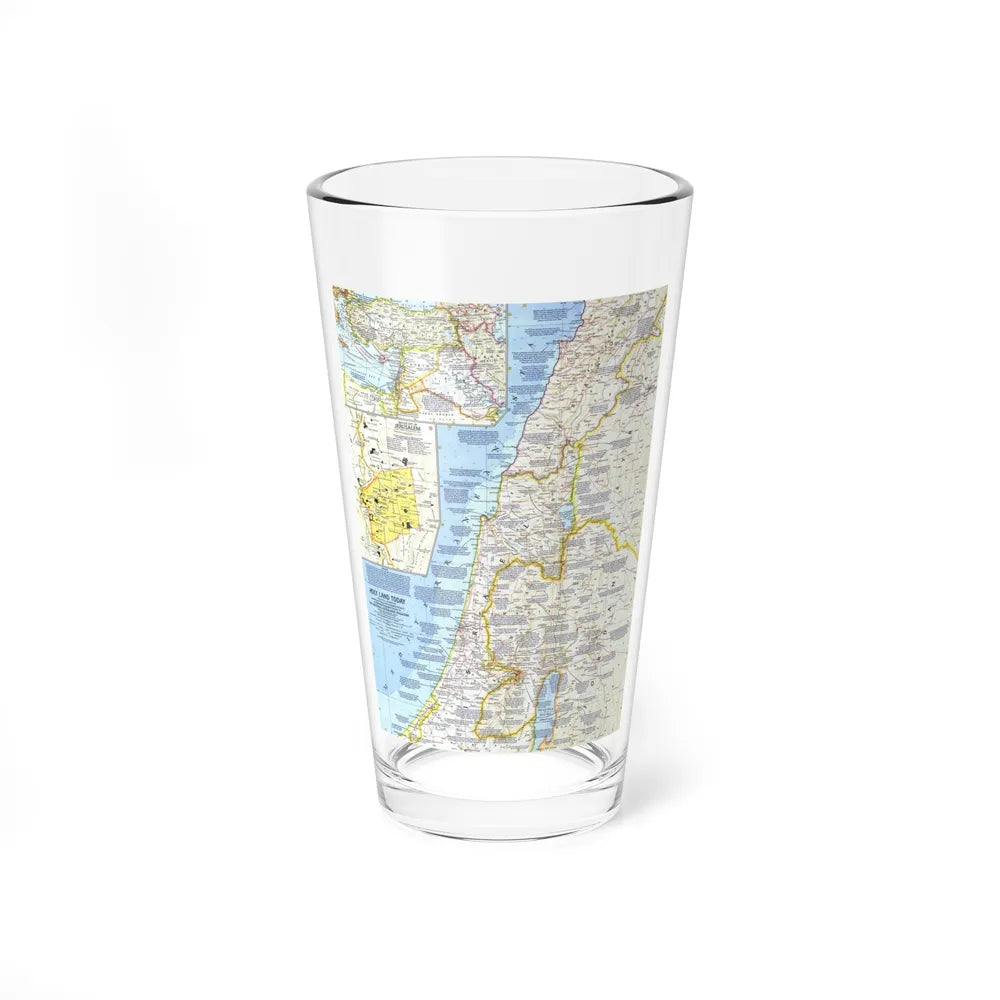 Middle East - Holy Land Today (1963) (Map) Pint Glass 16oz-16oz-Go Mug Yourself