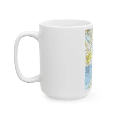 Middle East - Holy Land Today (1963) (Map) White Coffee Mug - Go Mug Yourself