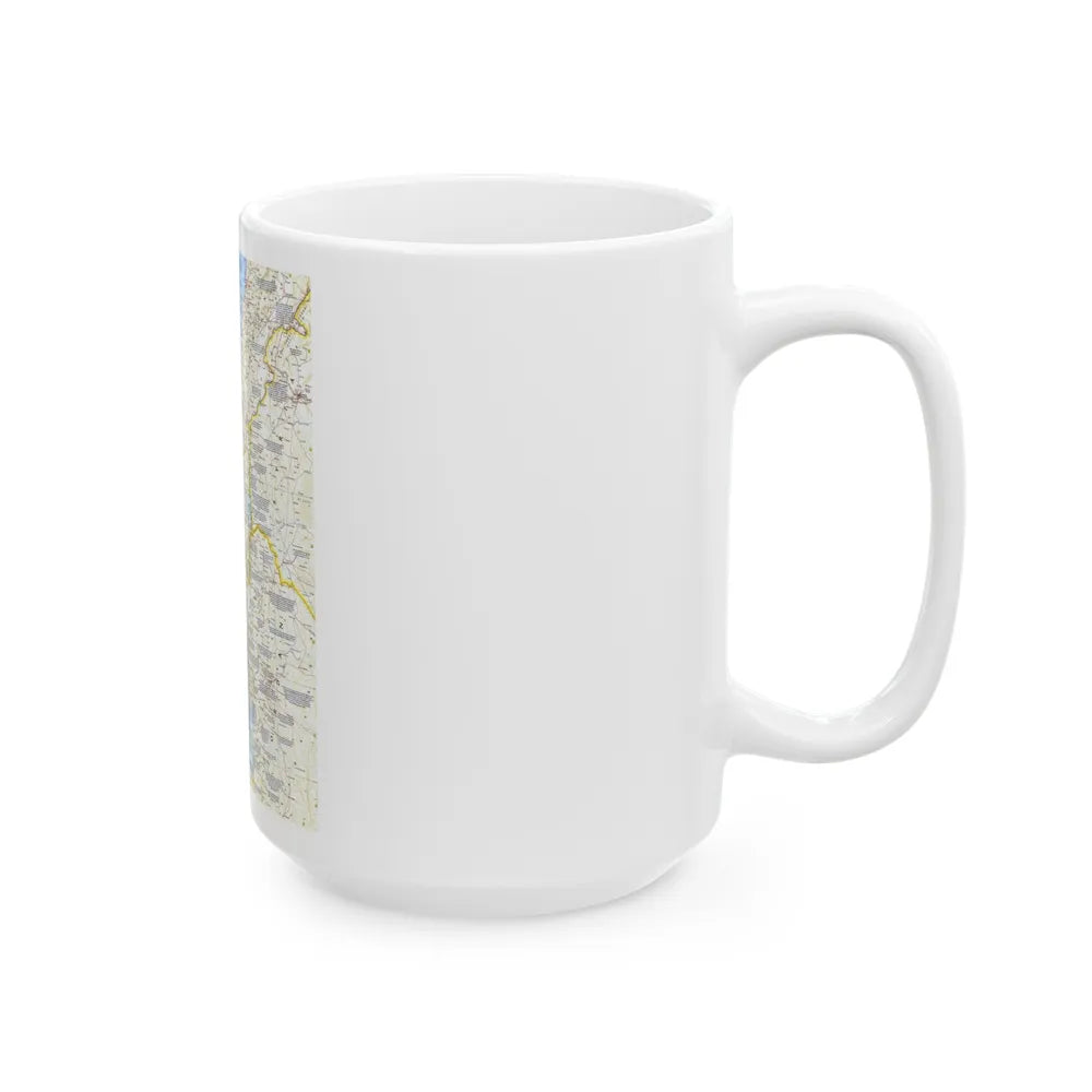 Middle East - Holy Land Today (1963) (Map) White Coffee Mug-Go Mug Yourself