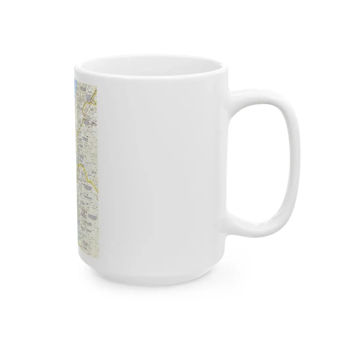 Middle East - Holy Land Today (1963) (Map) White Coffee Mug - Go Mug Yourself