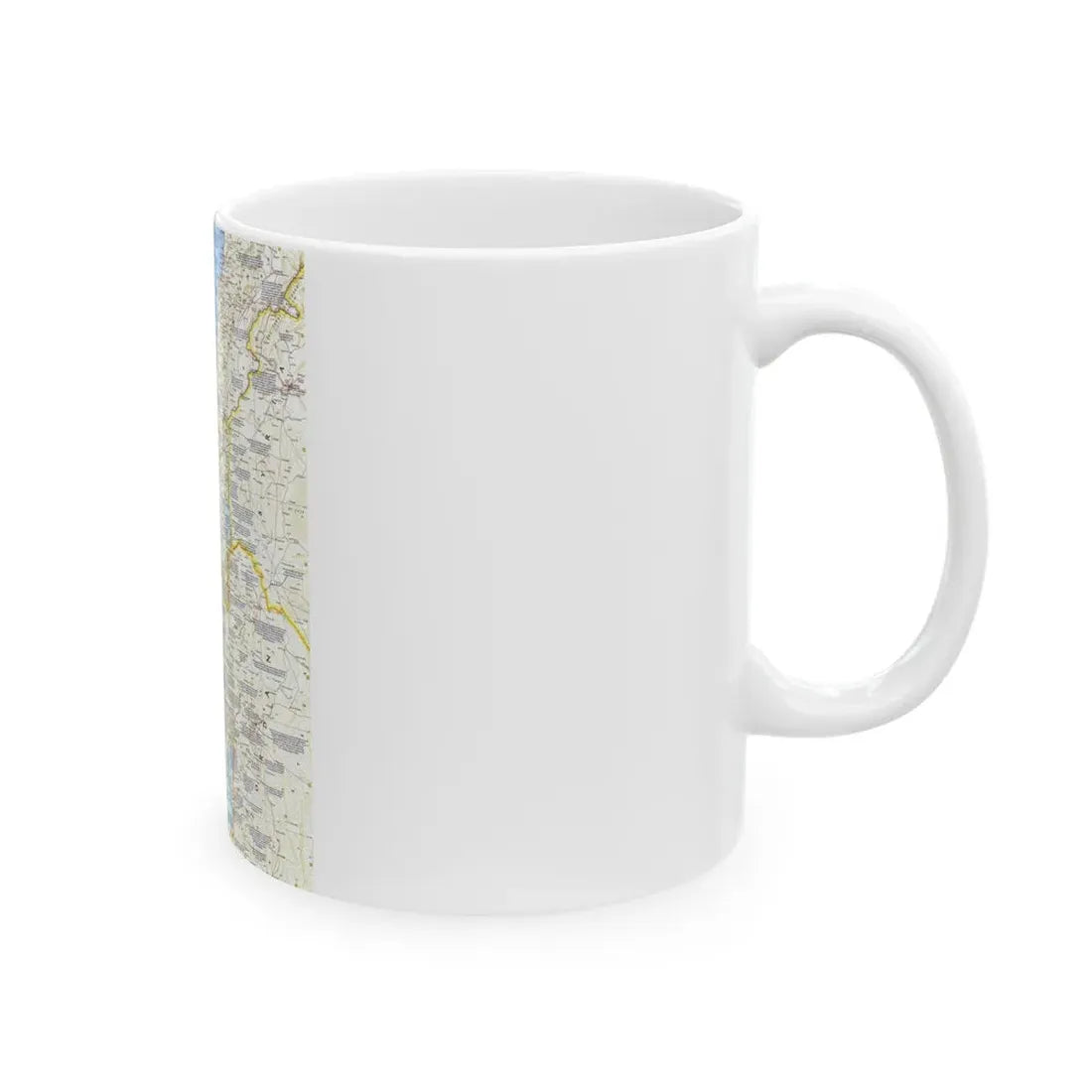 Middle East - Holy Land Today (1963) (Map) White Coffee Mug - Go Mug Yourself