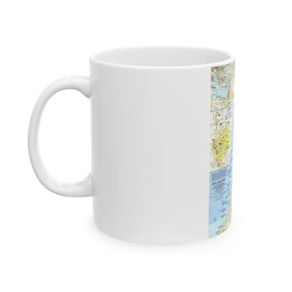 Middle East - Holy Land Today (1963) (Map) White Coffee Mug-Go Mug Yourself