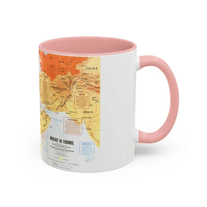 Middle East in Turmoil (1980) (Map) Accent Coffee Mug - Go Mug Yourself