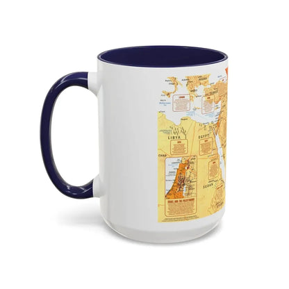 Middle East in Turmoil (1980) (Map) Accent Coffee Mug - Go Mug Yourself