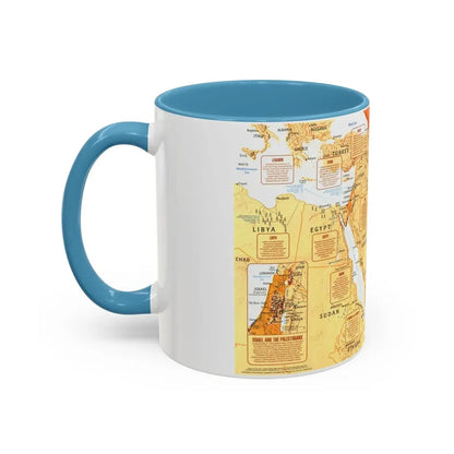 Middle East in Turmoil (1980) (Map) Accent Coffee Mug - Go Mug Yourself