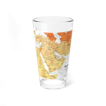 Middle East in Turmoil (1980) (Map) Pint Glass 16oz-16oz-Go Mug Yourself