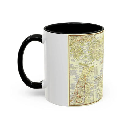 Middle East - Lands of the Bible Today (1956) (Map) Accent Coffee Mug - Go Mug Yourself