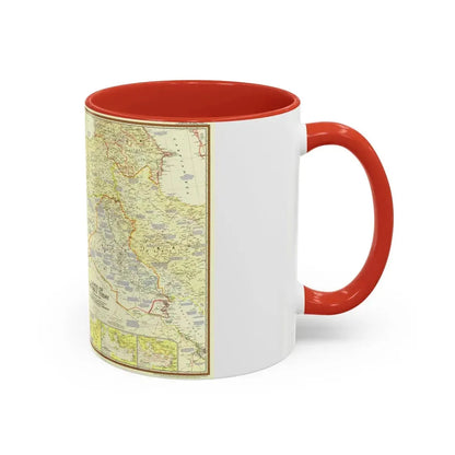 Middle East - Lands of the Bible Today (1956) (Map) Accent Coffee Mug - Go Mug Yourself