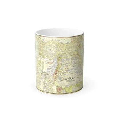 Middle East - Lands of the Bible Today (1956) (Map) Color Changing Mug 11oz Default Title - Go Mug Yourself