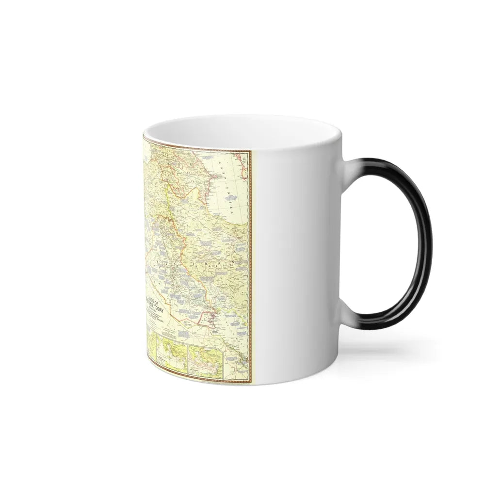 Middle East - Lands of the Bible Today (1956) (Map) Color Changing Mug 11oz-Go Mug Yourself