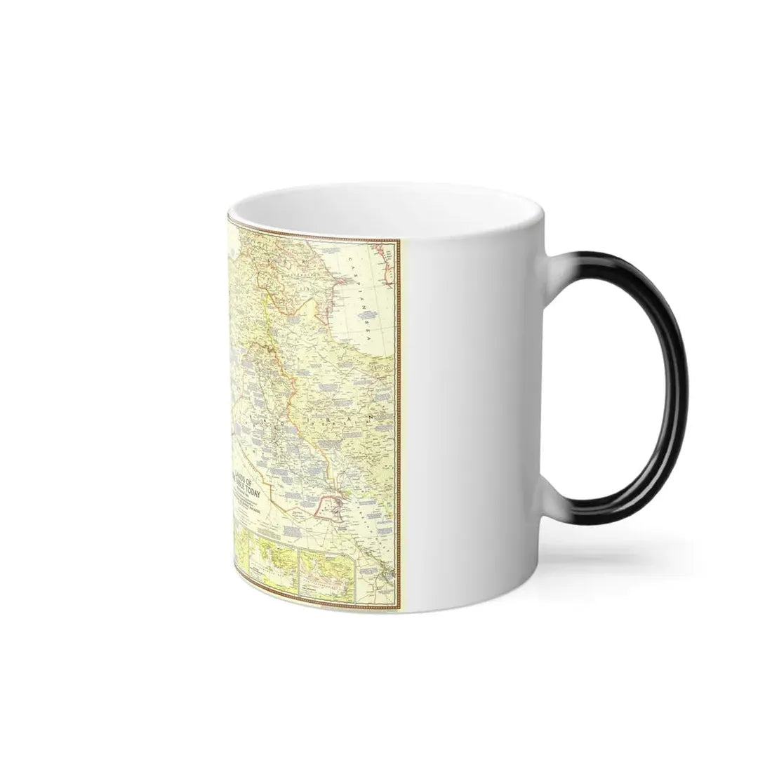 Middle East - Lands of the Bible Today (1956) (Map) Color Changing Mug 11oz - Go Mug Yourself