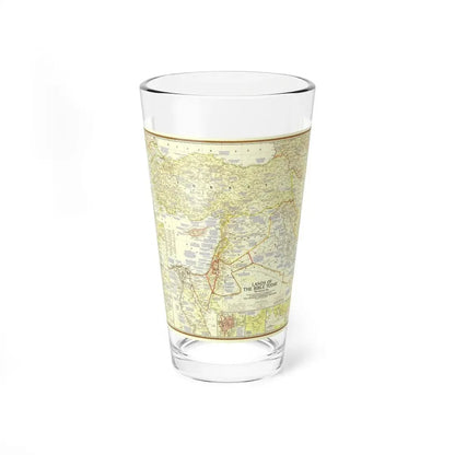 Middle East - Lands of the Bible Today (1956) (Map) Pint Glass 16oz 16oz - Go Mug Yourself