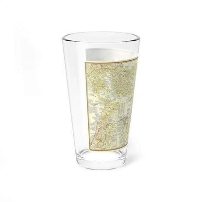 Middle East - Lands of the Bible Today (1956) (Map) Pint Glass 16oz - Go Mug Yourself