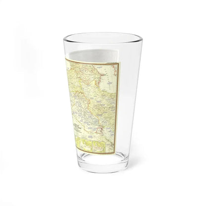 Middle East - Lands of the Bible Today (1956) (Map) Pint Glass 16oz - Go Mug Yourself