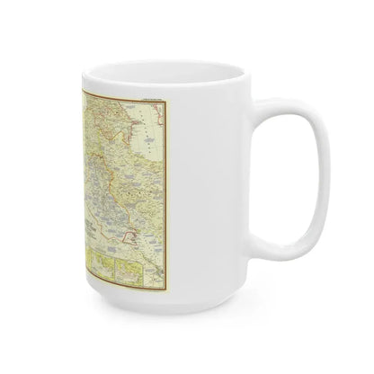 Middle East - Lands of the Bible Today (1956) (Map) White Coffee Mug - Go Mug Yourself