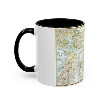 Middle East - Lands of the Bible Today (1967) (Map) Accent Coffee Mug - Go Mug Yourself