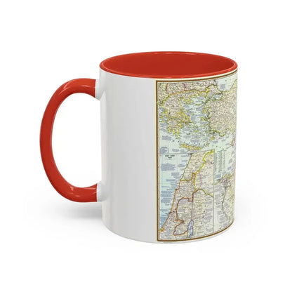 Middle East - Lands of the Bible Today (1967) (Map) Accent Coffee Mug - Go Mug Yourself