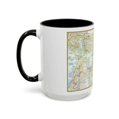 Middle East - Lands of the Bible Today (1967) (Map) Accent Coffee Mug - Go Mug Yourself