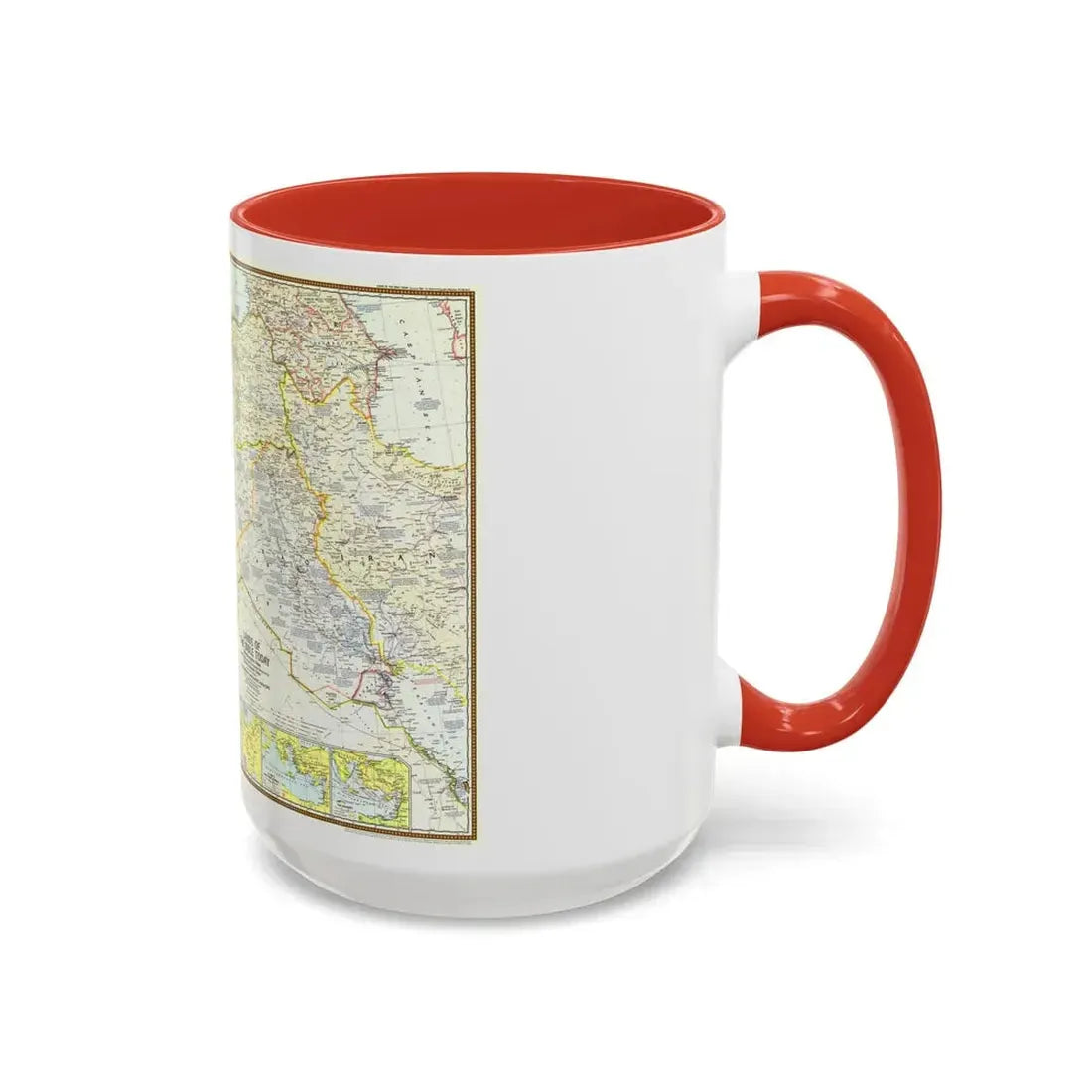 Middle East - Lands of the Bible Today (1967) (Map) Accent Coffee Mug - Go Mug Yourself