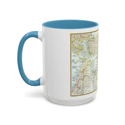 Middle East - Lands of the Bible Today (1967) (Map) Accent Coffee Mug - Go Mug Yourself
