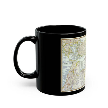 Middle East - Lands of the Bible Today (1967) (Map) Black Coffee Mug-Go Mug Yourself