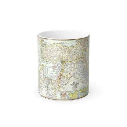 Middle East - Lands of the Bible Today (1967) (Map) Color Changing Mug 11oz Default Title - Go Mug Yourself