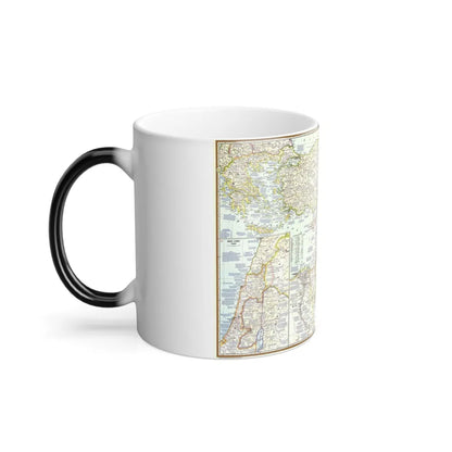 Middle East - Lands of the Bible Today (1967) (Map) Color Changing Mug 11oz-Go Mug Yourself