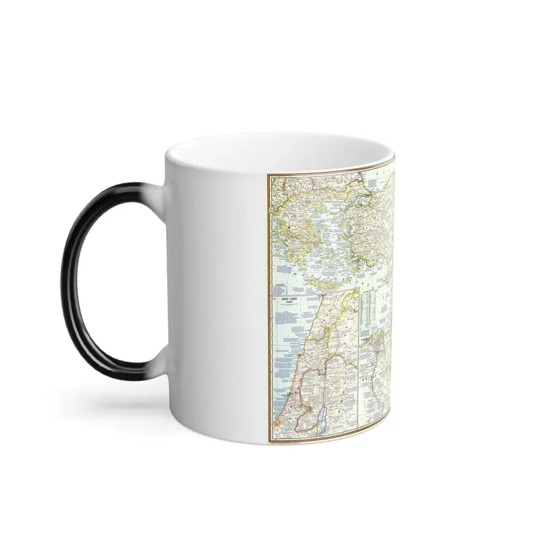 Middle East - Lands of the Bible Today (1967) (Map) Color Changing Mug 11oz - Go Mug Yourself