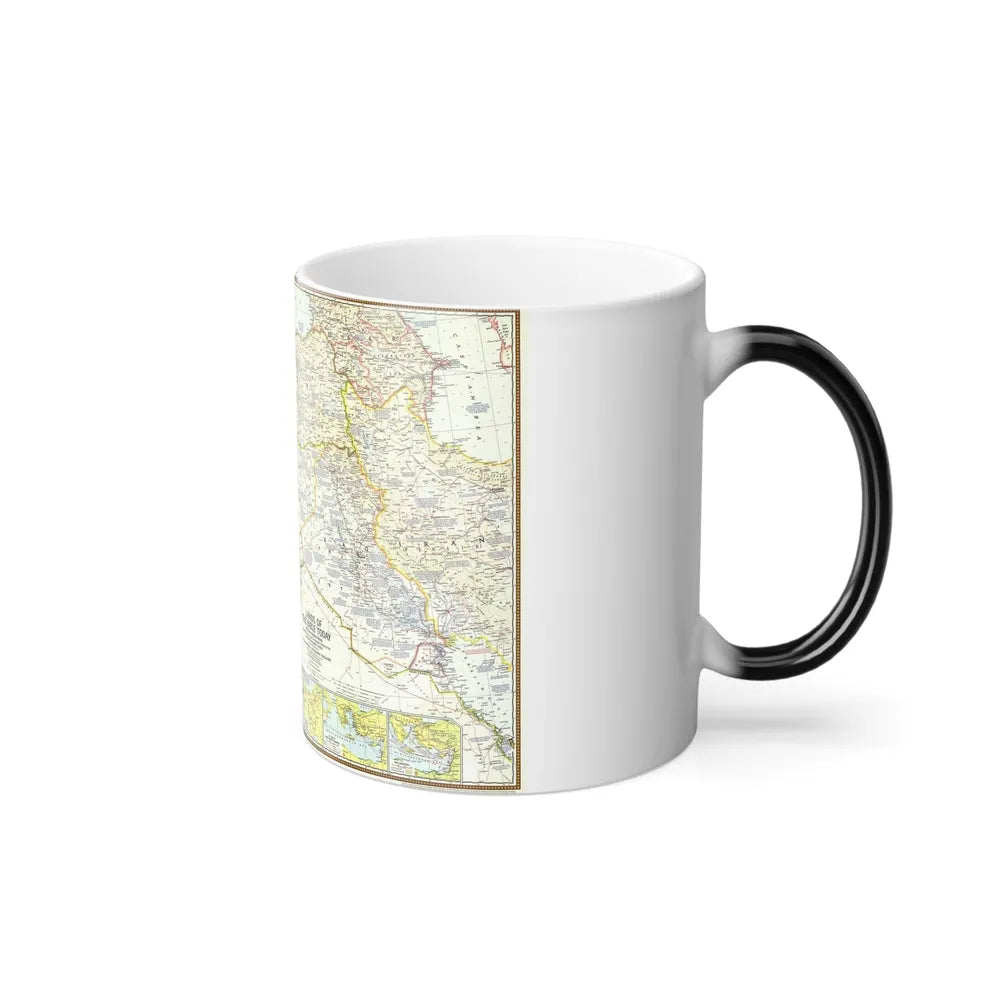 Middle East - Lands of the Bible Today (1967) (Map) Color Changing Mug 11oz-Go Mug Yourself