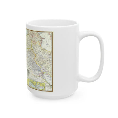 Middle East - Lands of the Bible Today (1967) (Map) White Coffee Mug-Go Mug Yourself