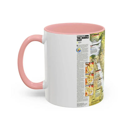 Middle East - States in Turmoil (1991) (Map) Accent Coffee Mug - Go Mug Yourself
