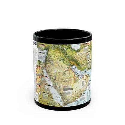 Middle East - States in Turmoil (1991) (Map) Black Coffee Mug-11oz-Go Mug Yourself